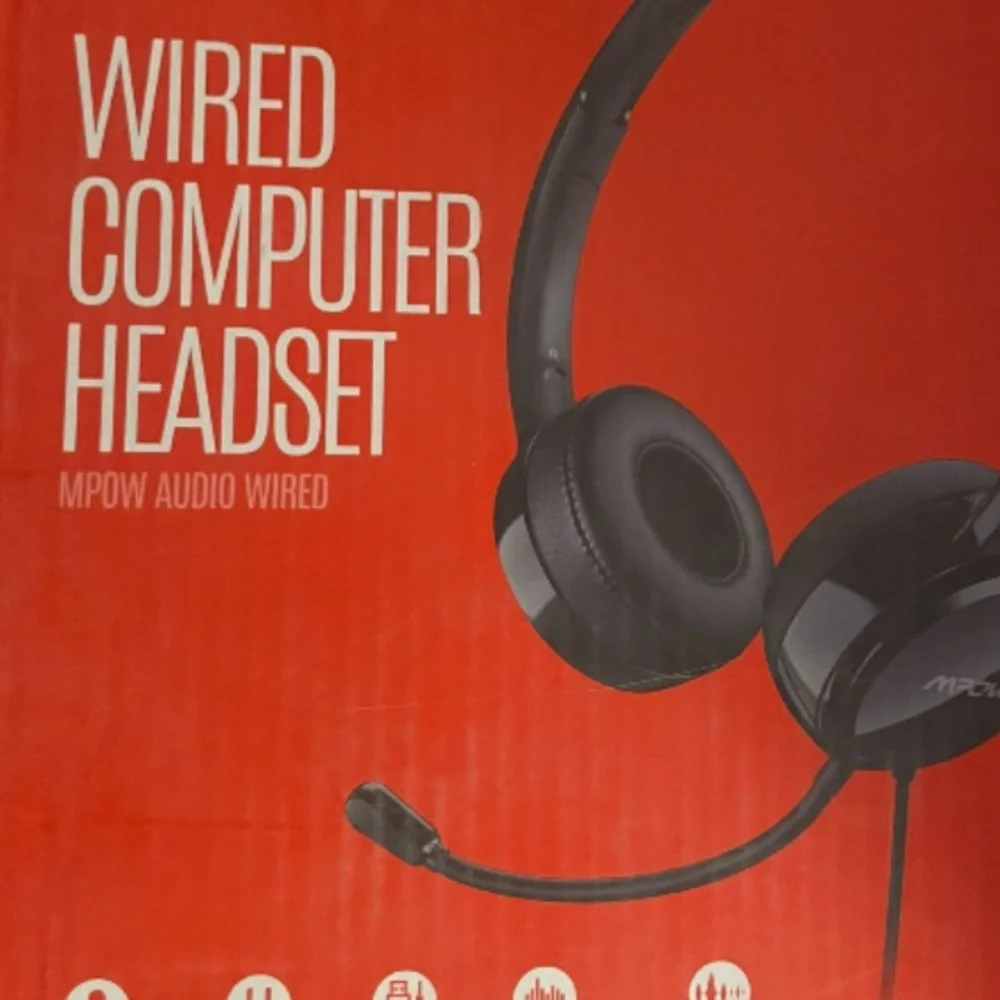 Wired Computer Headset - Black